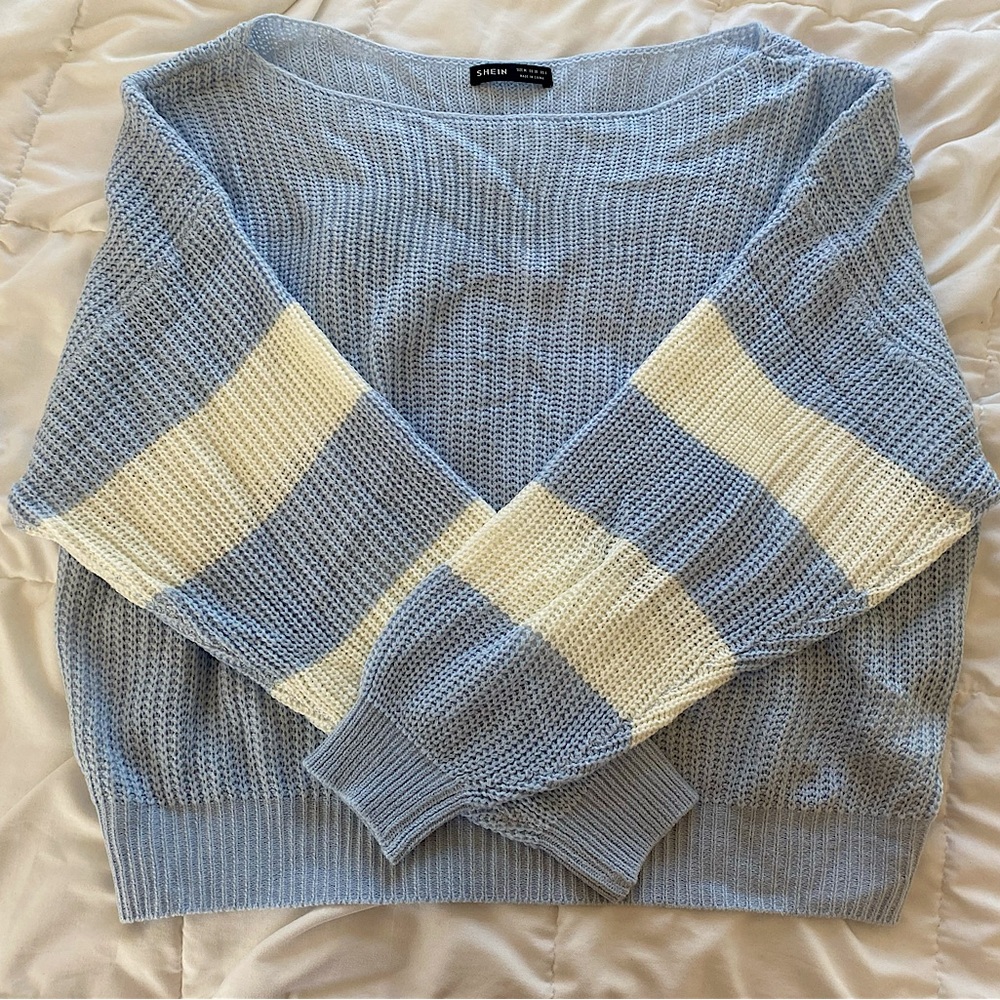 Shein Blue Knit Sweater